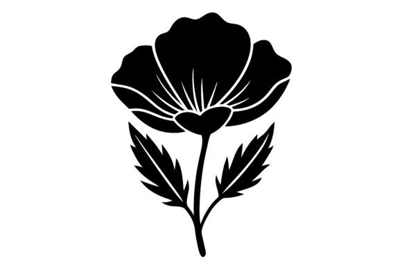 California Poppy Black Silhouette: A Timeless Design for Modern Creations