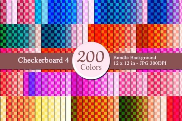 Checkerboard 4 Digital Papers Bundle: A Versatile Resource for Creative Professionals and Business Owners