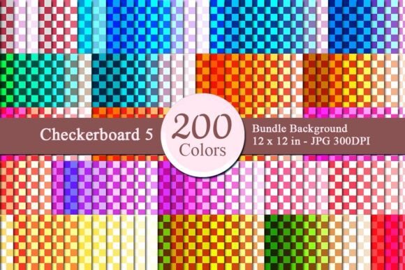 Checkerboard 5 Digital Papers Bundle: A Versatile Resource for Creative Businesses and Print Projects