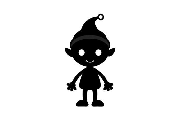 Christmas Cartoon Character Silhouette: A Unique Design Element for Festive Creations