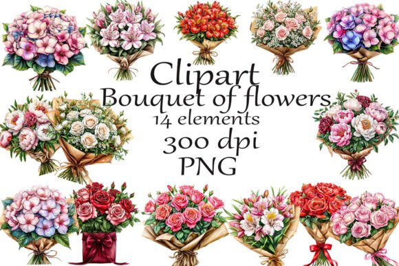 Clipart Bouquets of Flowers PNG: A Versatile Resource for Creative Projects