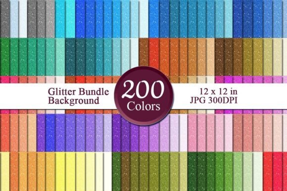 Glitter Bundle Digital Papers 13: A Versatile Resource for Creative Projects