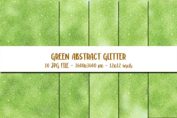 Green Abstract Glitter Digital Papers: A Versatile Design Resource for Creative Projects