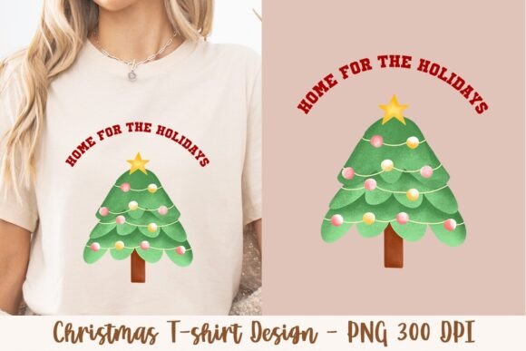 Home for the Holidays Christmas Tree 6: A Versatile Graphic for Holiday Cheer