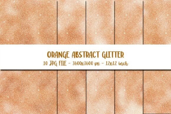 Orange Abstract Glitter Digital Papers: A Versatile Resource for Creative and Business Needs