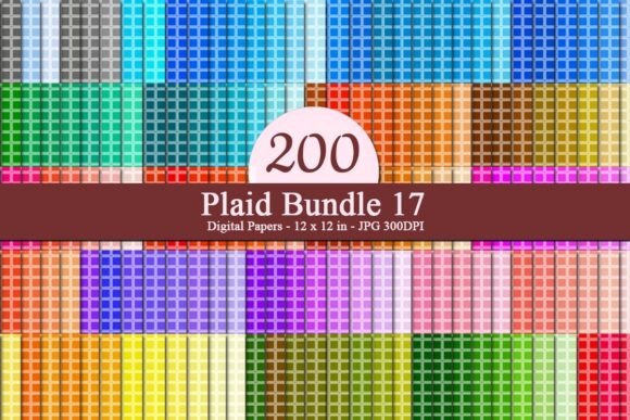 Plaid Bundle 17 Digital Papers: A Creative Powerhouse for Print and Web
