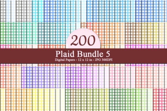 Plaid Bundle 5 Digital Papers: A Versatile Resource for Creators