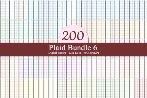 Plaid Bundle 6 Digital Papers: A Must-Have for Creative and Commercial Projects