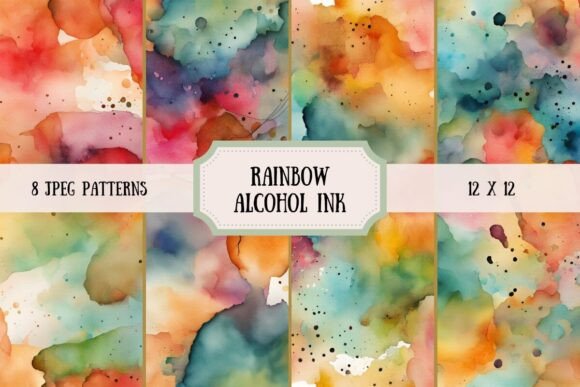 Rainbow Alcohol Ink Patterns: A Versatile Tool for Creative Design